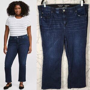 Torrid Dark Wash Stretch Denim Sky High Kick Boot Jeans